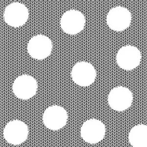 Welcome Winter Grey Knit Dot