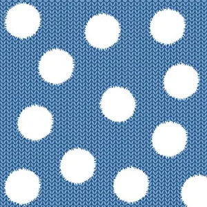 Welcome Winter Blue Knit Dot